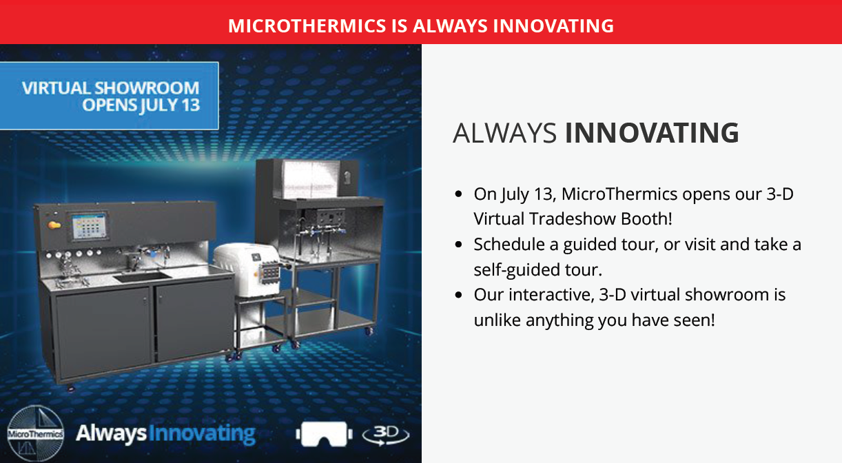 July 13th MicroThermics Launches 3-D Virtual Tradeshow and AI Line of Processors